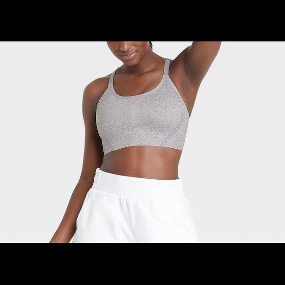 All in Motion™ Women's High Support Seamless Bonded Bra - Light Heather Grey - Picture 3 of 7
